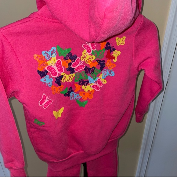 Girls ConeyIsle Pink Two Piece Sweat Set - Picture 6 of 8